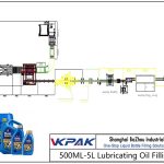 Automatic 500ML-5L Lubricating Oil Filling Line Automatické plniace potrubie pre mazací olej 500ML-5L